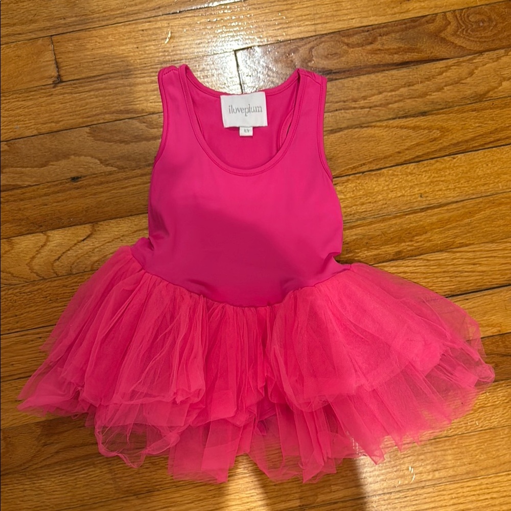 Pink Dance Costume with Tutu Skirt